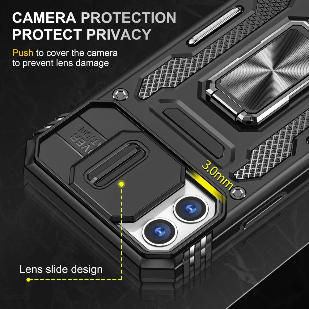 Coque Hybride Ring avec Protège Caméra iPhone 11, Noir