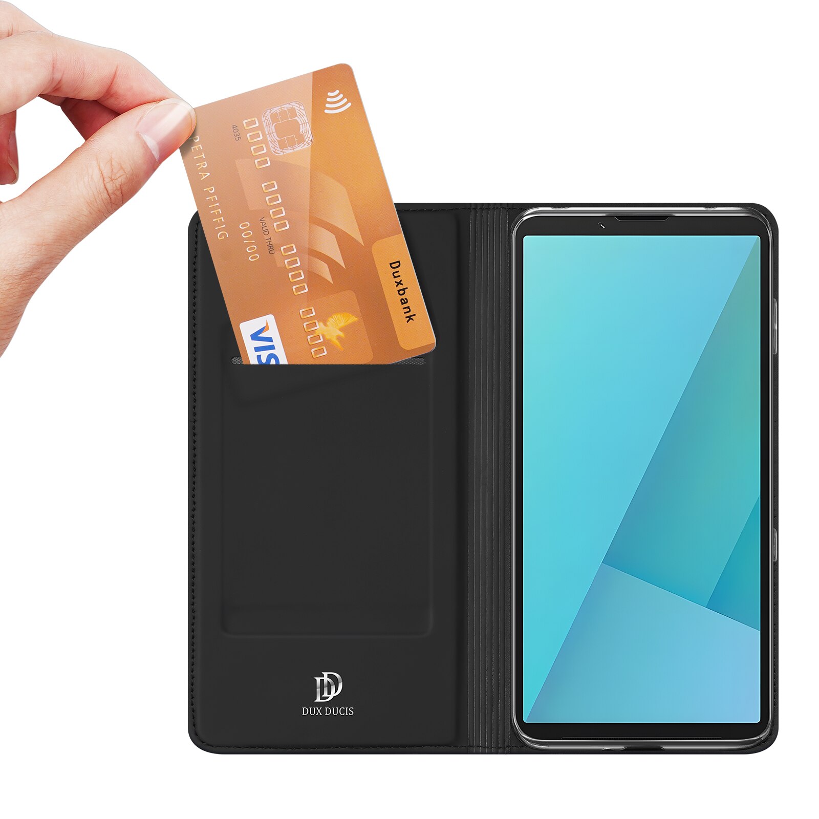 Étui portefeuille Skin Pro Series Sony Xperia 10 VII, Noir