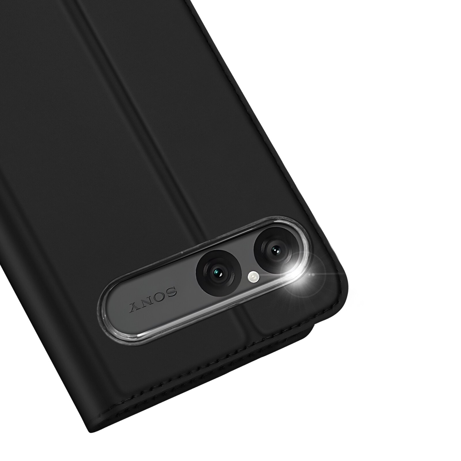 Étui portefeuille Skin Pro Series Sony Xperia 10 VII, Noir