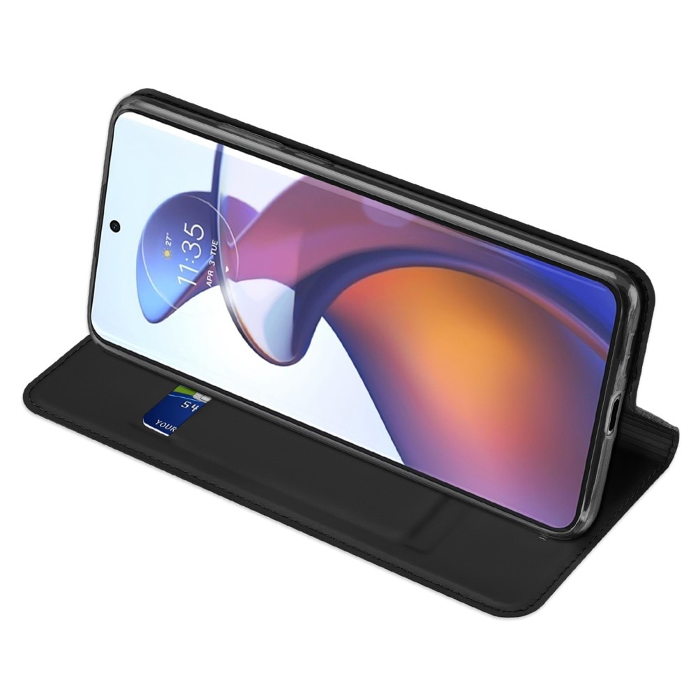 Étui portefeuille Skin Pro Series Motorola Edge 30 Ultra, Noir