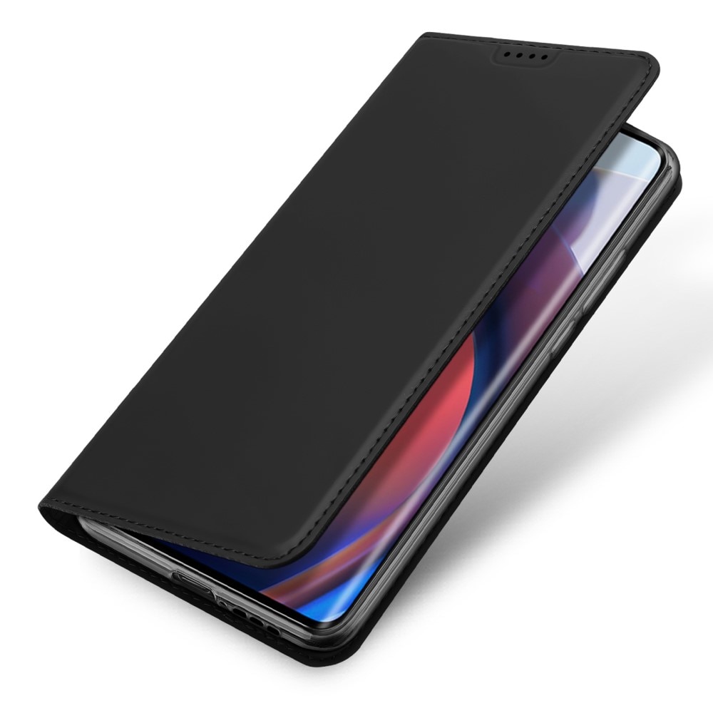 Étui portefeuille Skin Pro Series Motorola Edge 30 Fusion, Noir