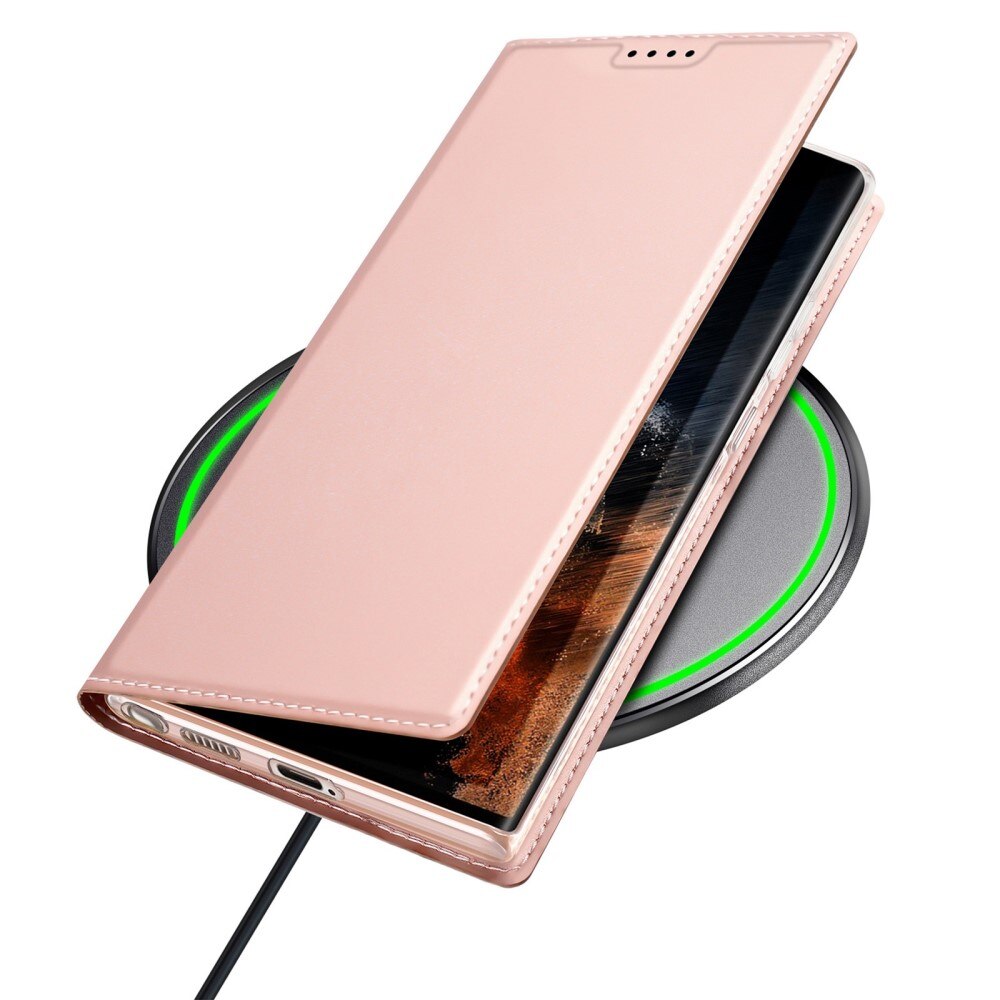 Étui portefeuille Skin Pro Series Samsung Galaxy S23 Ultra, Or rose