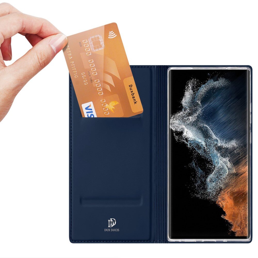 Étui portefeuille Skin Pro Series Samsung Galaxy S23 Ultra, Bleu