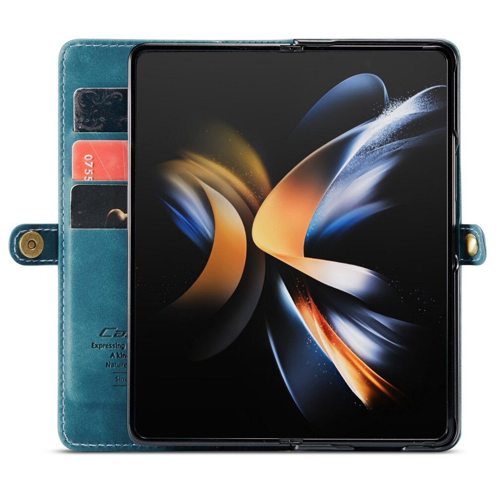 Étui portefeuille mince Samsung Galaxy Z Fold 4 bleu