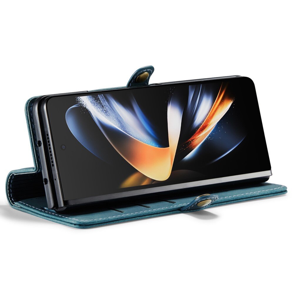 Étui portefeuille mince Samsung Galaxy Z Fold 4 bleu