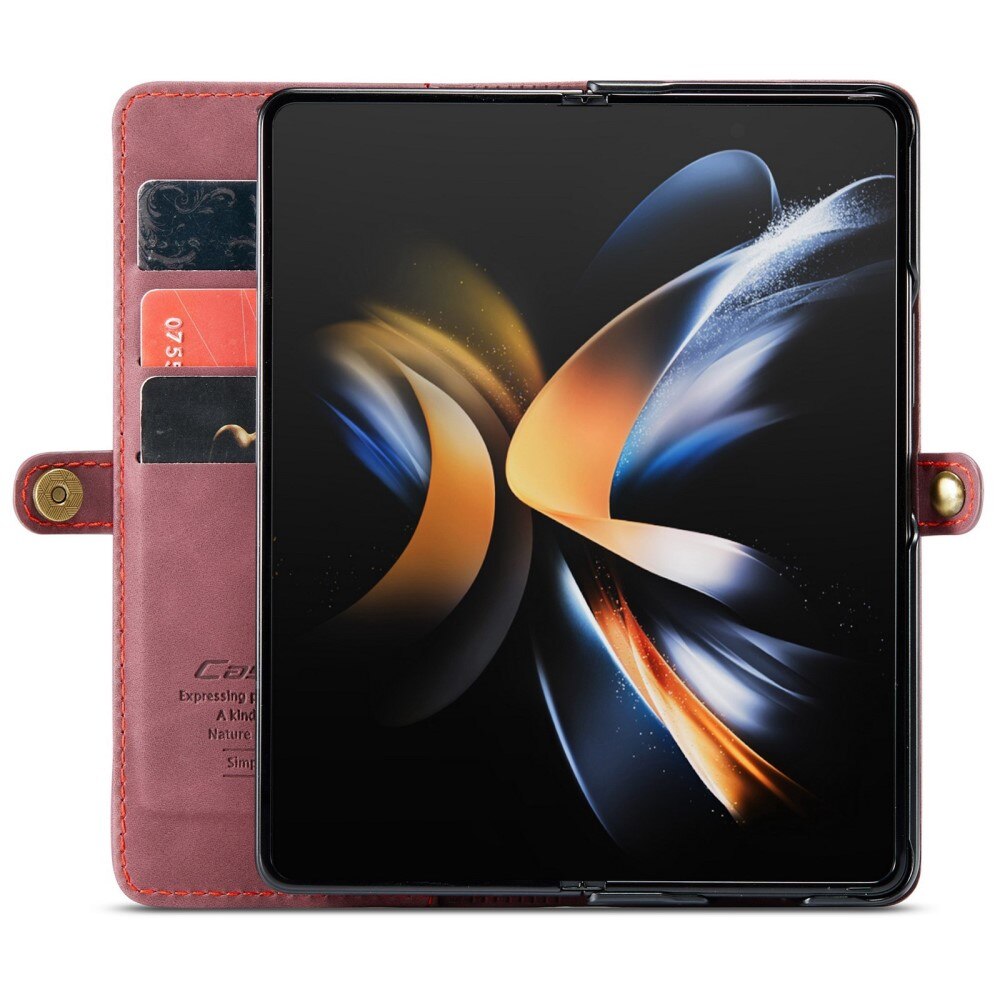 Étui portefeuille mince Samsung Galaxy Z Fold 4 rouge