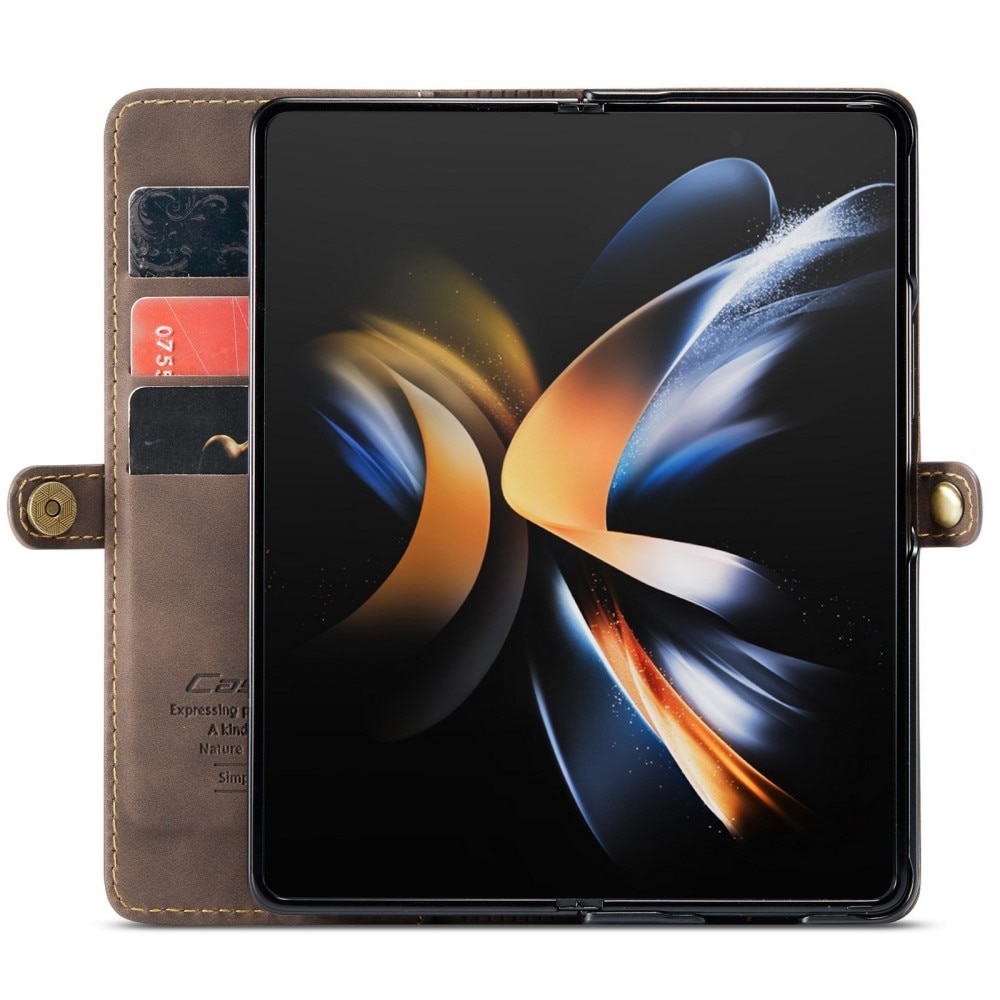 Étui portefeuille mince Samsung Galaxy Z Fold 4 marron