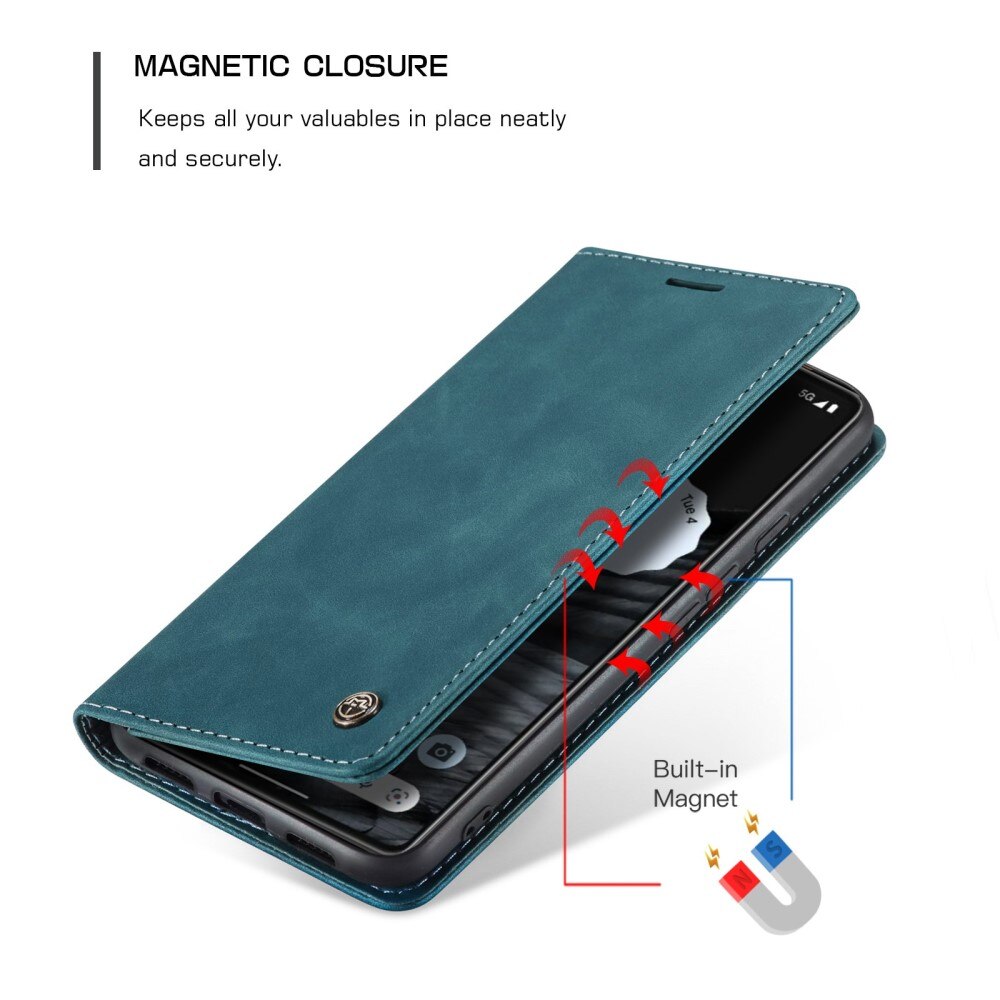 Étui portefeuille mince Google Pixel 7, Bleu