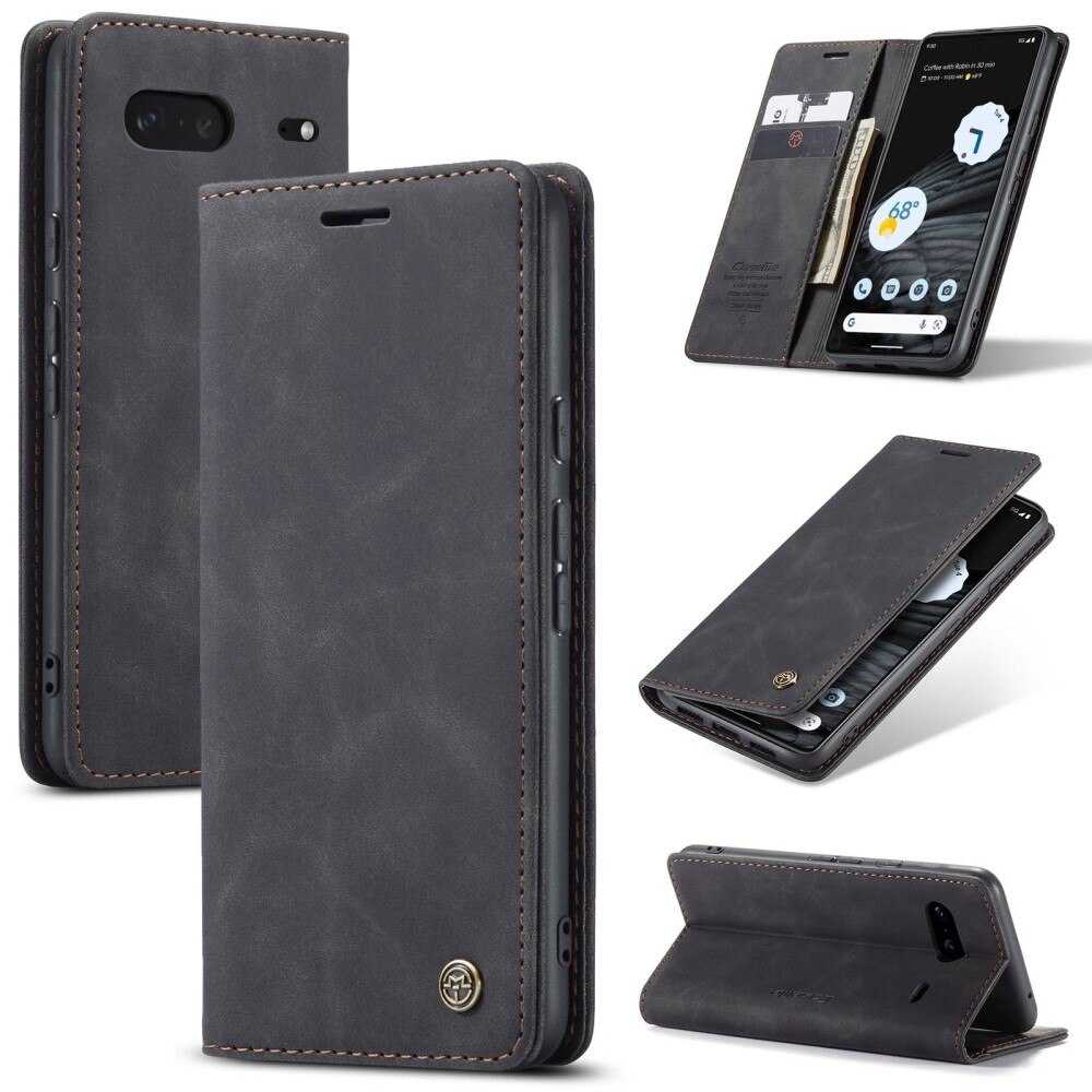 Étui portefeuille mince Google Pixel 7, Noir