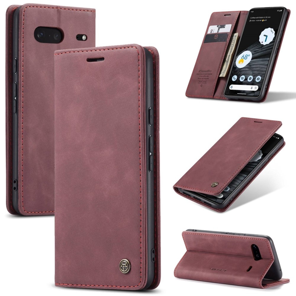 Étui portefeuille mince Google Pixel 7, Rouge