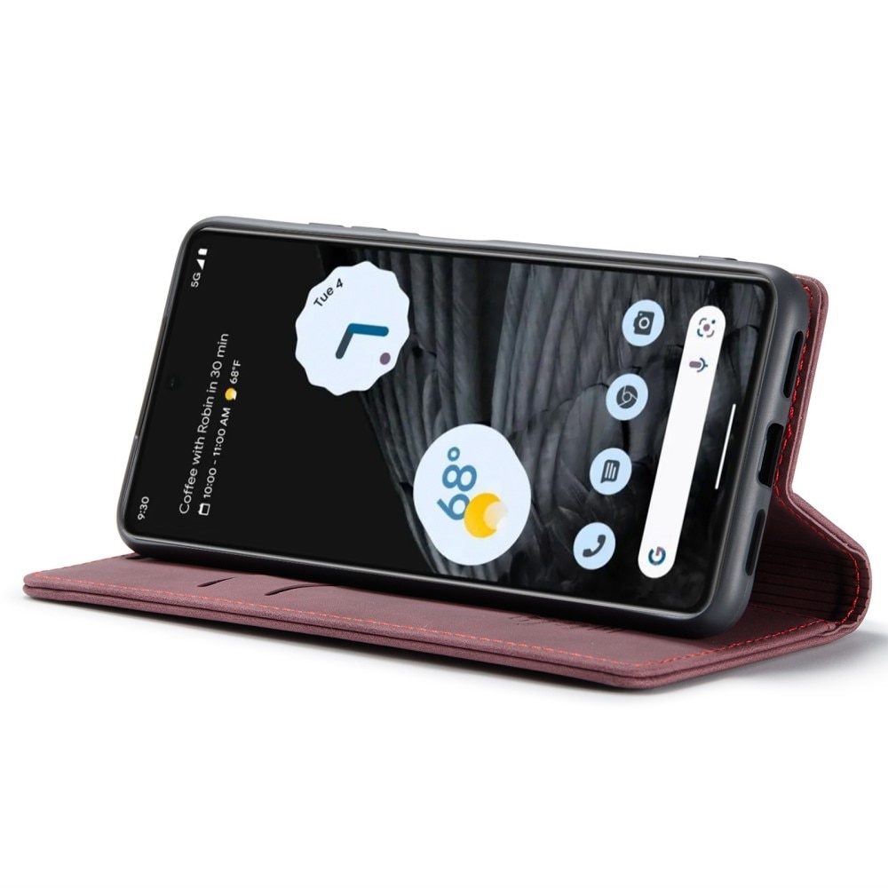 Étui portefeuille mince Google Pixel 7, Rouge