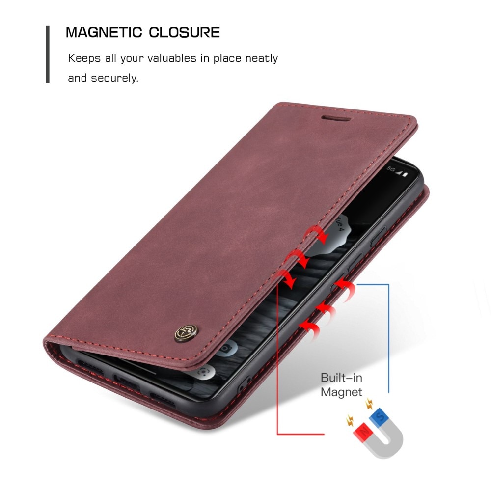 Étui portefeuille mince Google Pixel 7, Rouge