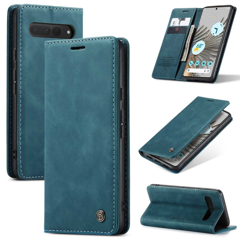 Étui portefeuille mince Google Pixel 7 Pro, Bleu