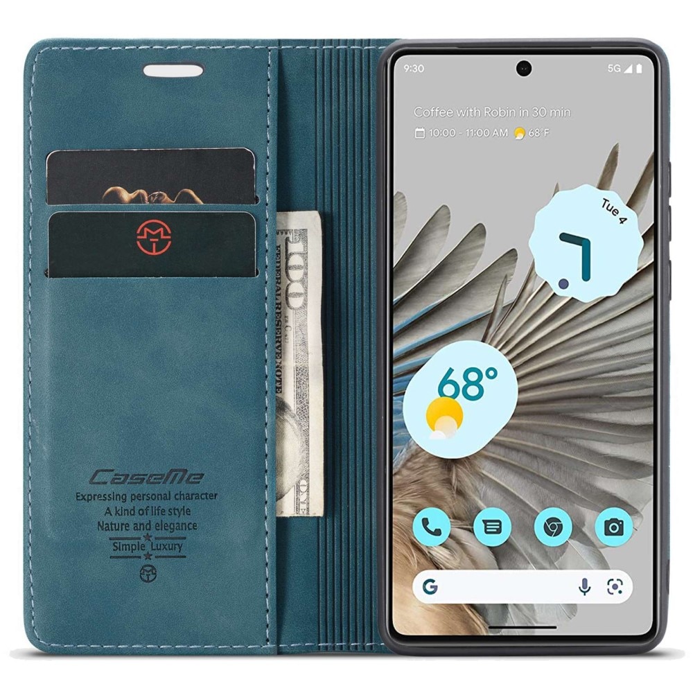 Étui portefeuille mince Google Pixel 7 Pro, Bleu