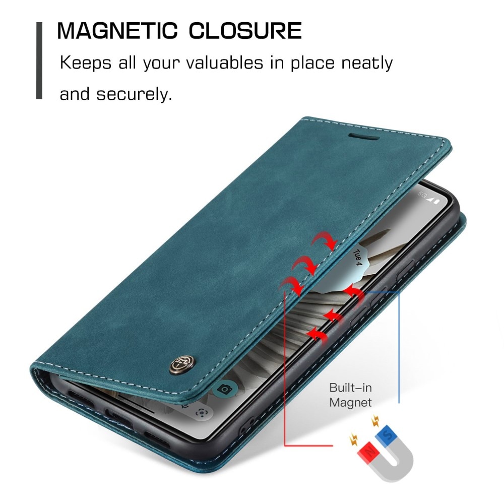 Étui portefeuille mince Google Pixel 7 Pro, Bleu