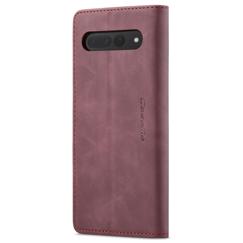 Étui portefeuille mince Google Pixel 7 Pro, Rouge