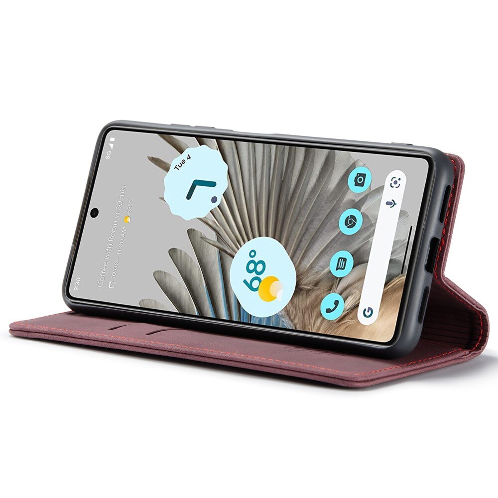 Étui portefeuille mince Google Pixel 7 Pro, Rouge