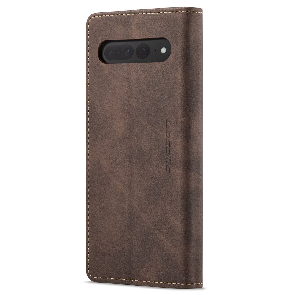 Étui portefeuille mince Google Pixel 7 Pro, Marron