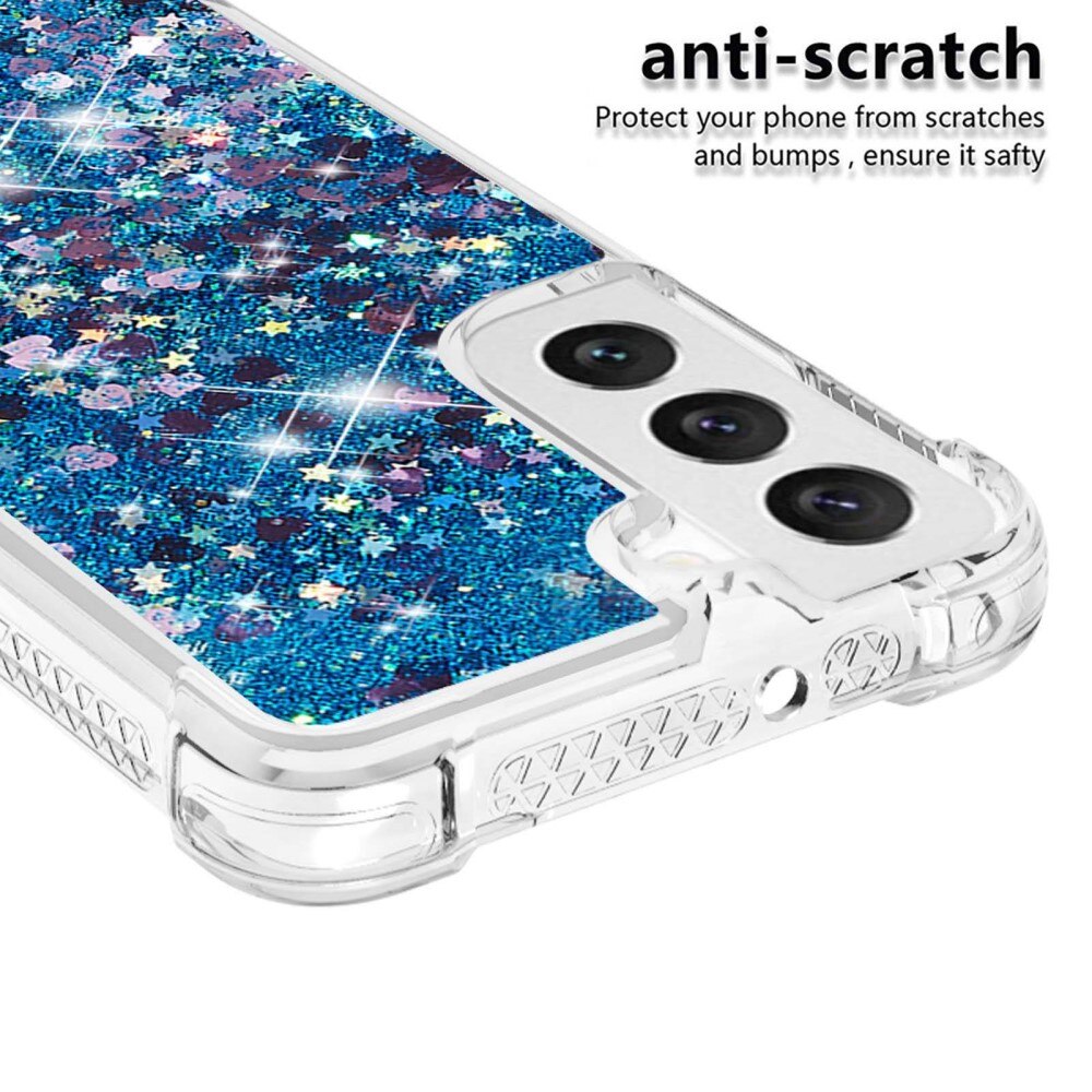 Coque Glitter Powder TPU Samsung Galaxy S23, bleu