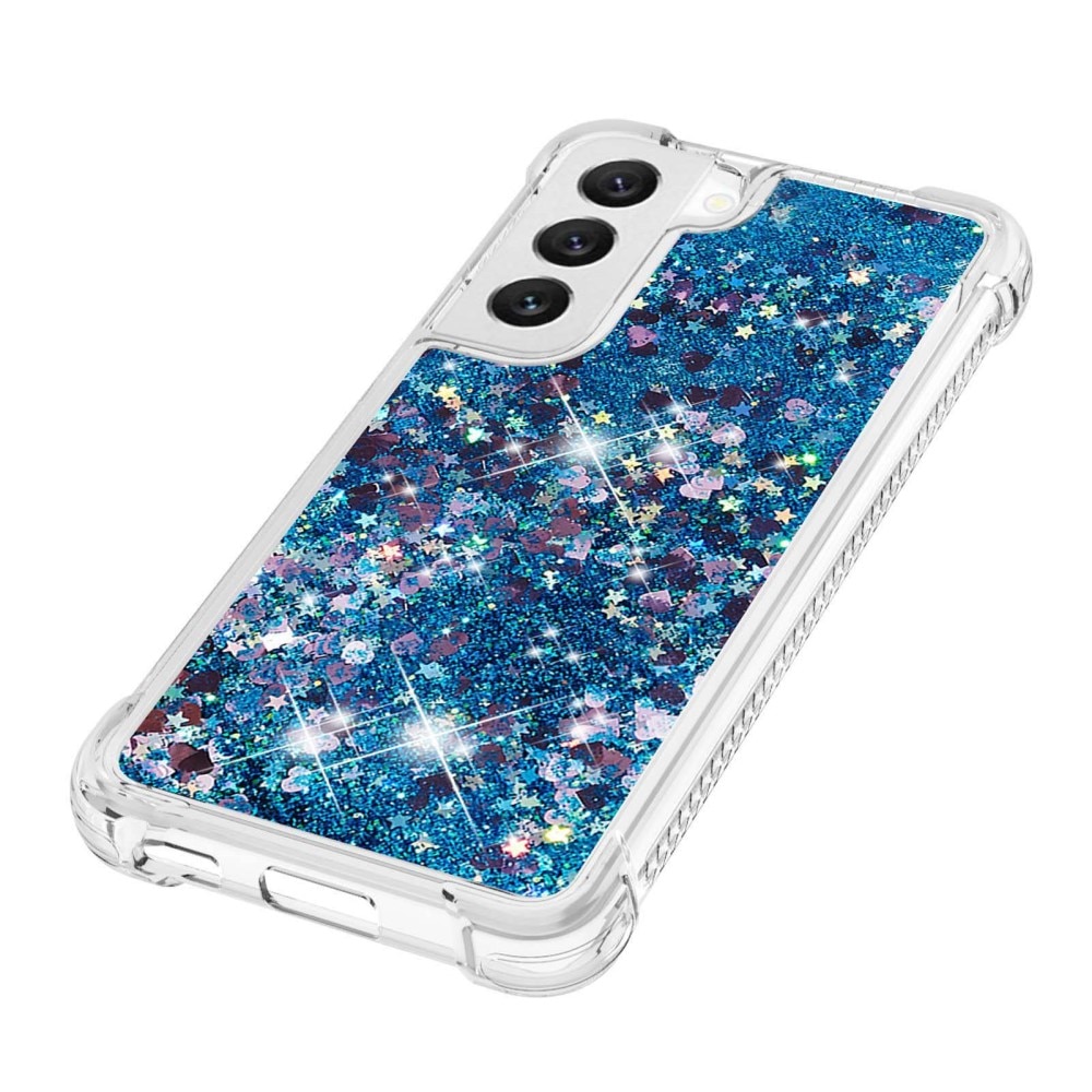 Coque Glitter Powder TPU Samsung Galaxy S23, bleu