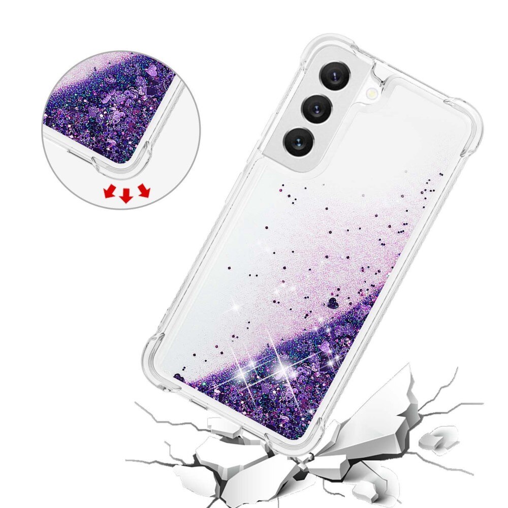 Coque Glitter Powder TPU Samsung Galaxy S23, violet