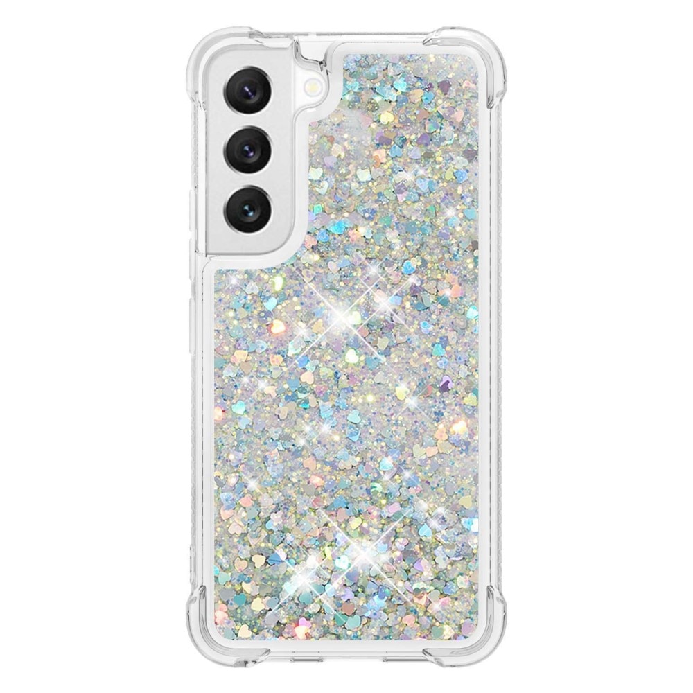 Coque Glitter Powder TPU Samsung Galaxy S23, argent
