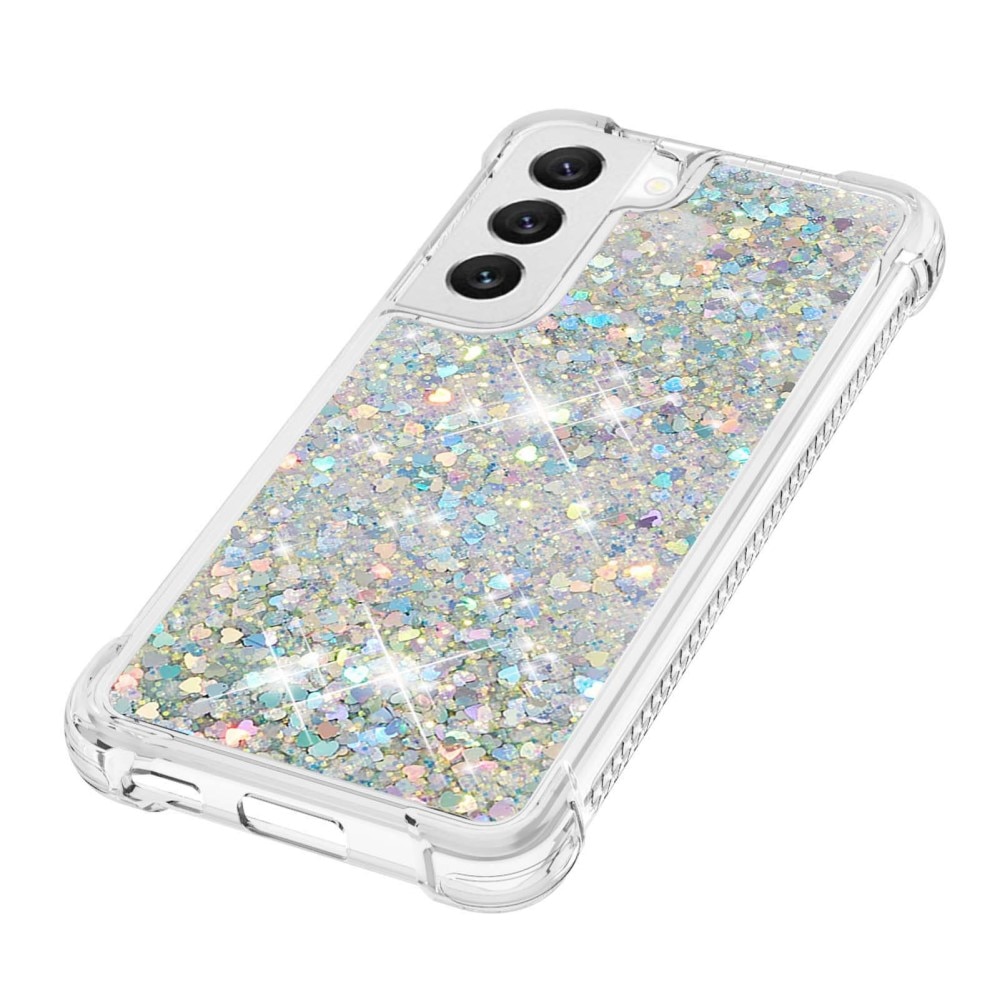 Coque Glitter Powder TPU Samsung Galaxy S23, argent