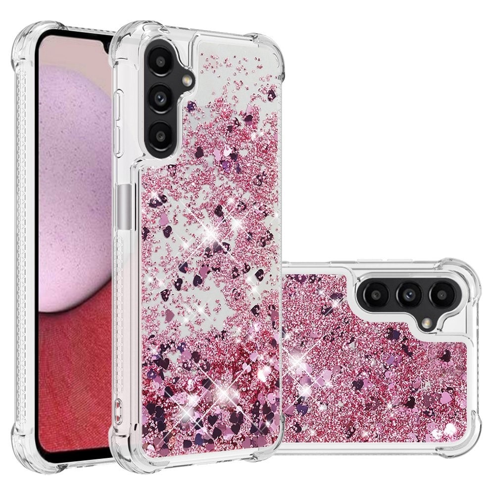 Coque Glitter Powder TPU Samsung Galaxy A14, rose