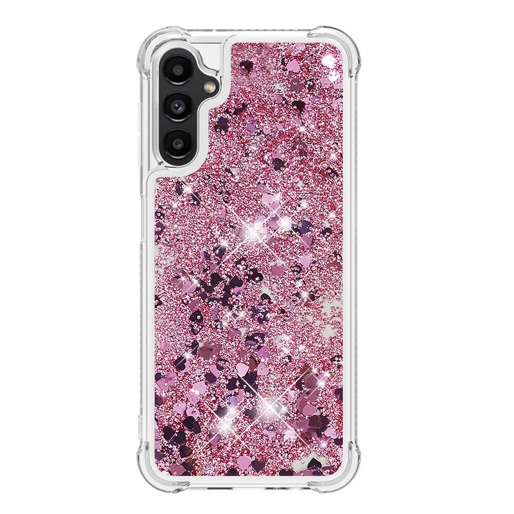 Coque Glitter Powder TPU Samsung Galaxy A14, rose