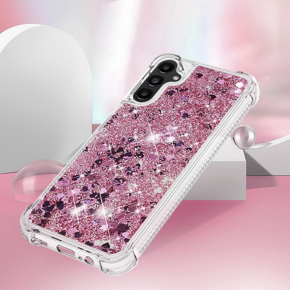 Coque Glitter Powder TPU Samsung Galaxy A14, rose