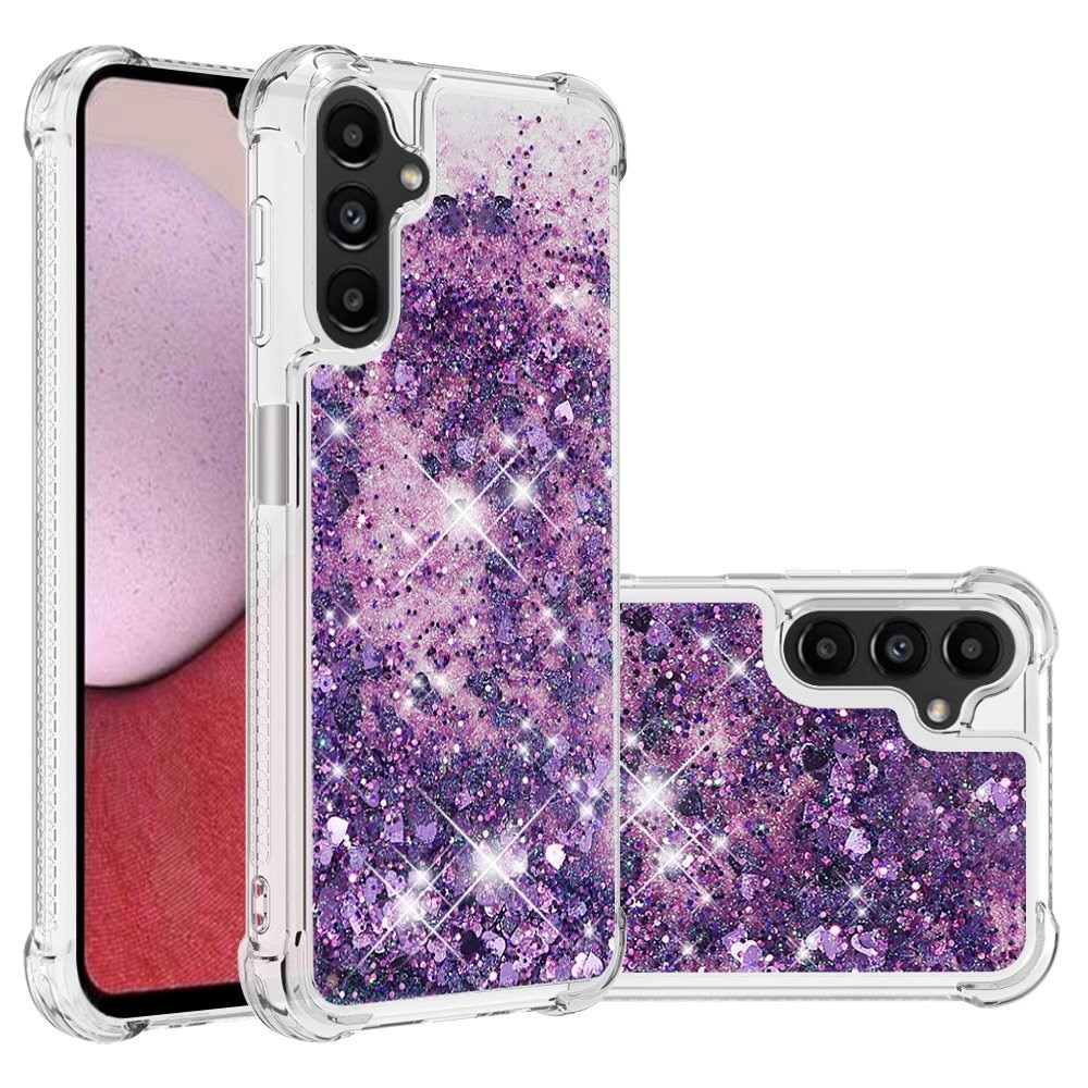 Coque Glitter Powder TPU Samsung Galaxy A14, violet