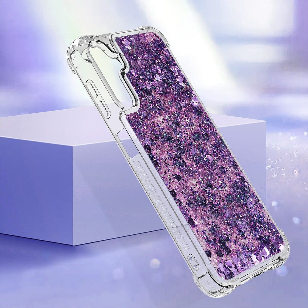 Coque Glitter Powder TPU Samsung Galaxy A14, violet