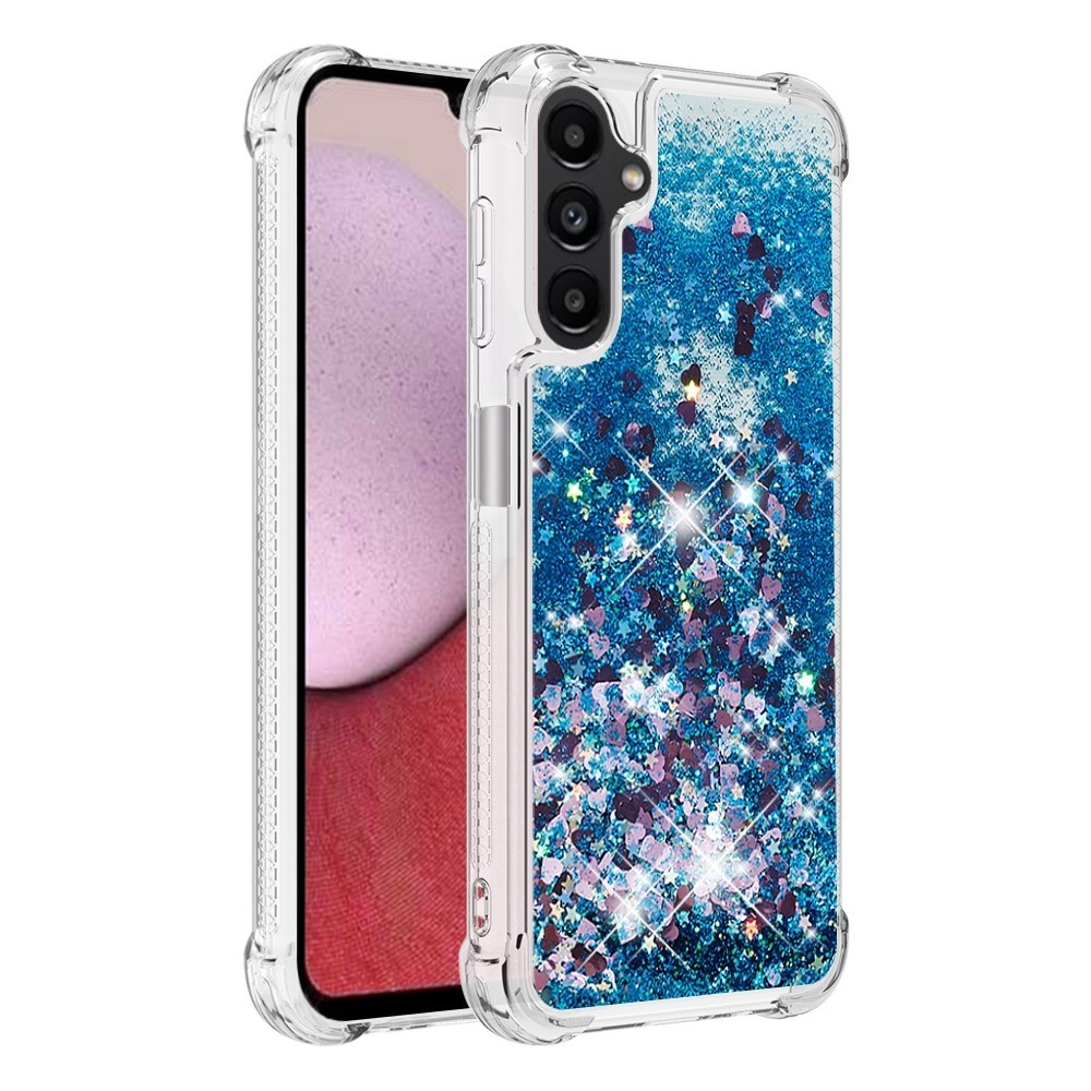 Coque Glitter Powder TPU Samsung Galaxy A14, bleu