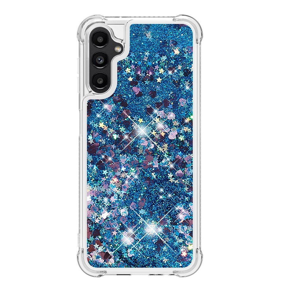 Coque Glitter Powder TPU Samsung Galaxy A14, bleu