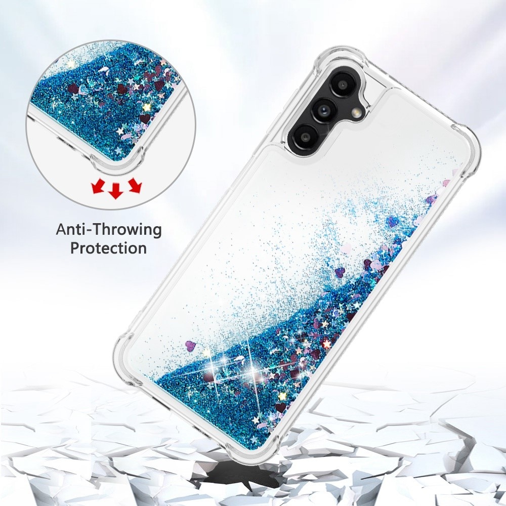 Coque Glitter Powder TPU Samsung Galaxy A14, bleu