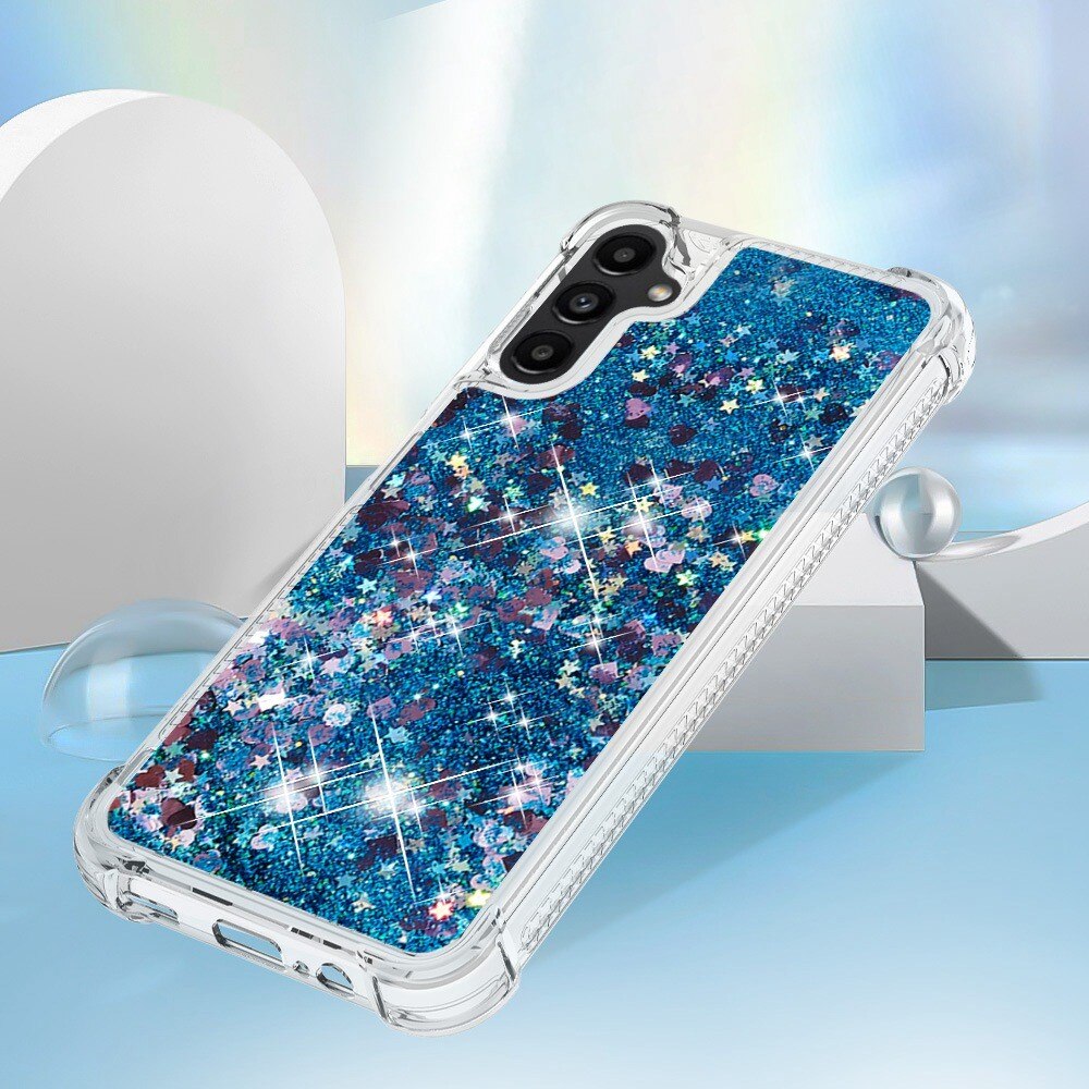 Coque Glitter Powder TPU Samsung Galaxy A14, bleu