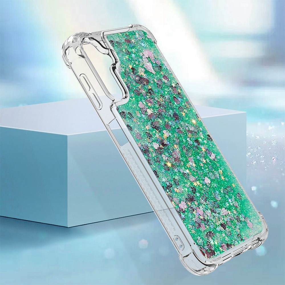 Coque Glitter Powder TPU Samsung Galaxy A14, vert