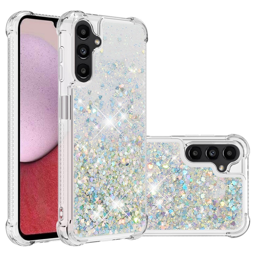 Coque Glitter Powder TPU Samsung Galaxy A14, argent