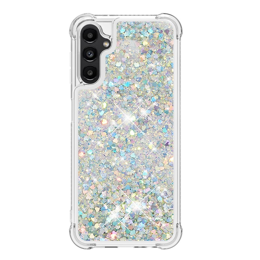 Coque Glitter Powder TPU Samsung Galaxy A14, argent