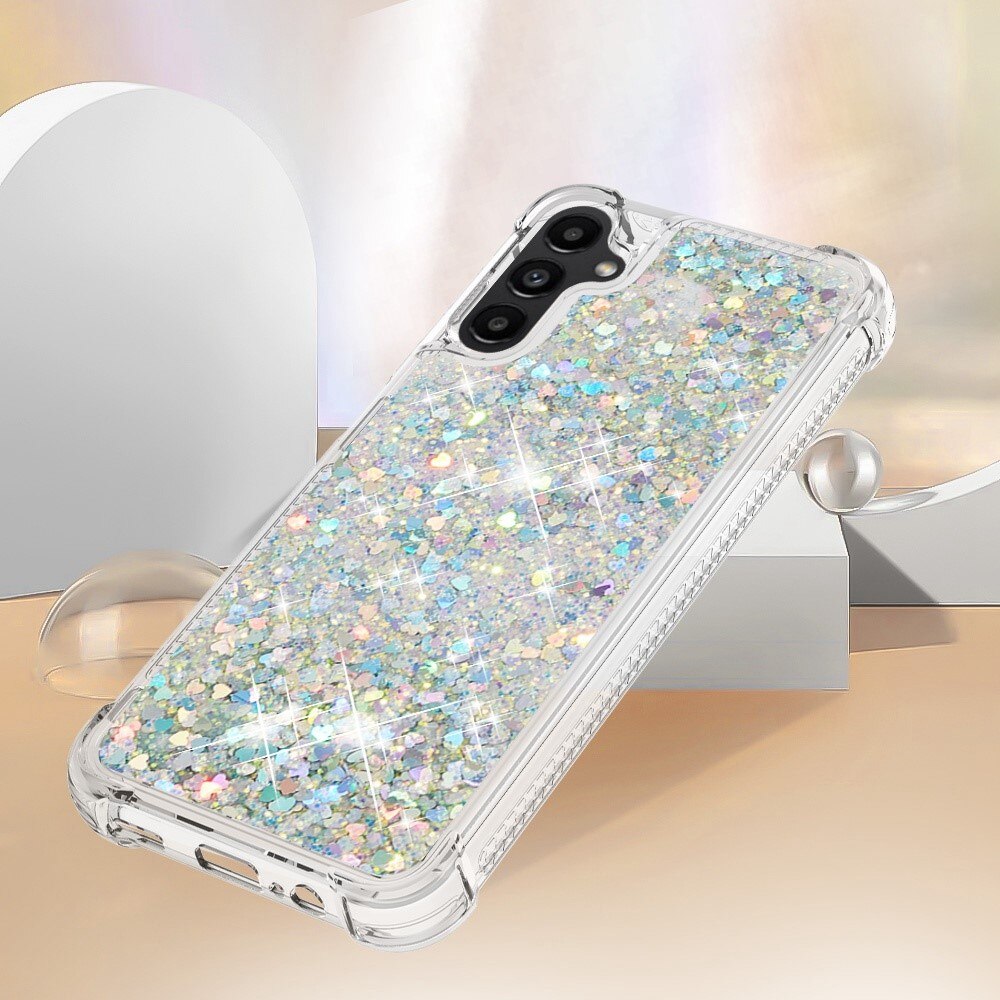 Coque Glitter Powder TPU Samsung Galaxy A14, argent