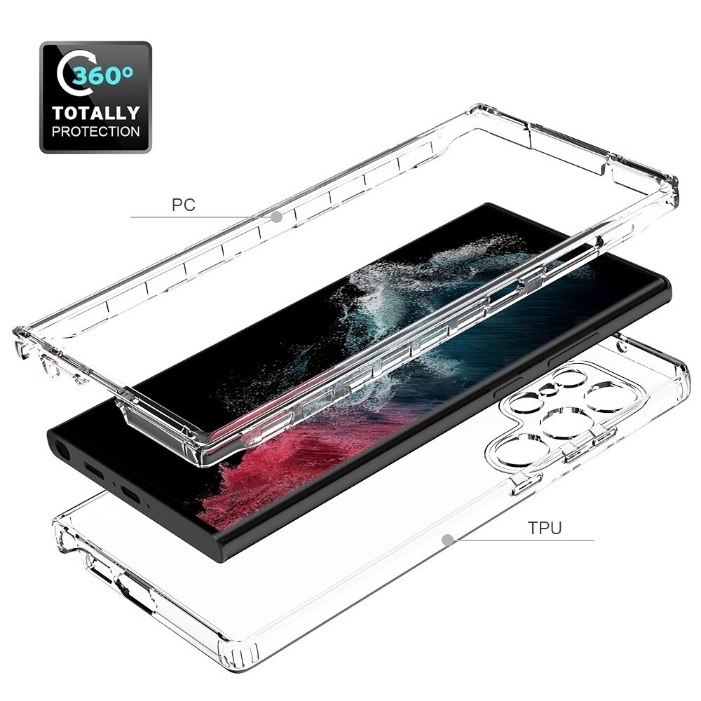 Coque de couverture complète Samsung Galaxy S23 Ultra, transparent