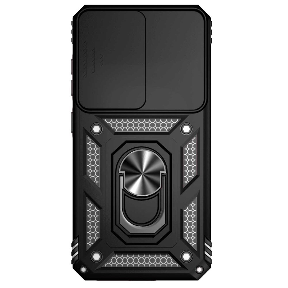 Coque Hybride Ring avec Protège Caméra Samsung Galaxy S23, Noir