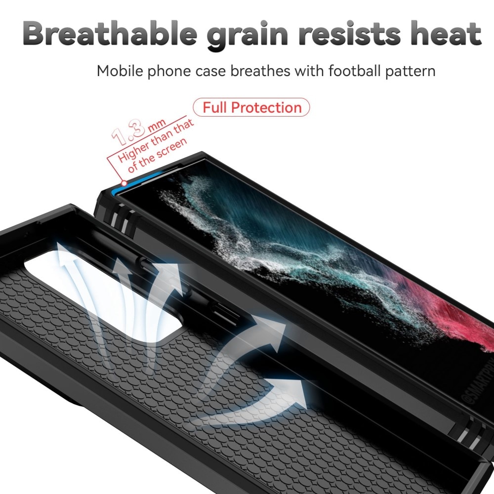 Coque Hybride Ring avec Protège Caméra Samsung Galaxy S23 Ultra, Noir