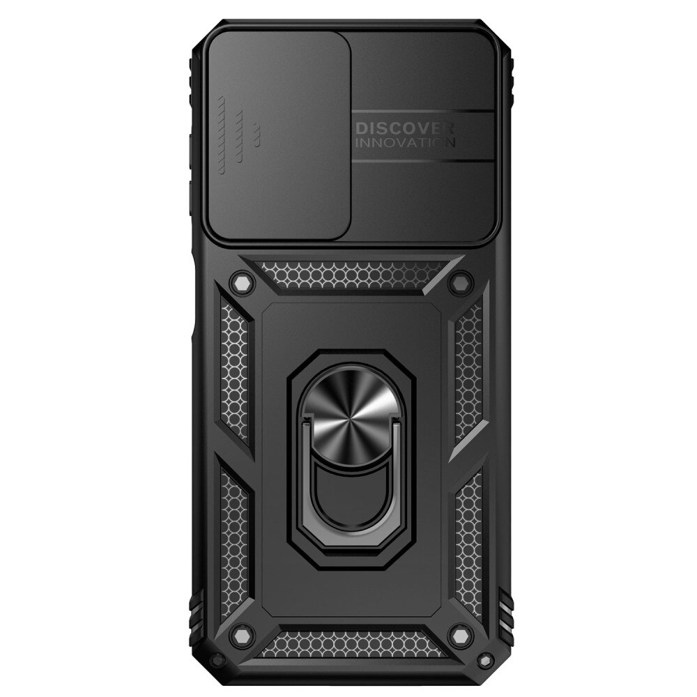 Coque Hybride Ring avec Protège Caméra Samsung Galaxy A14, Noir