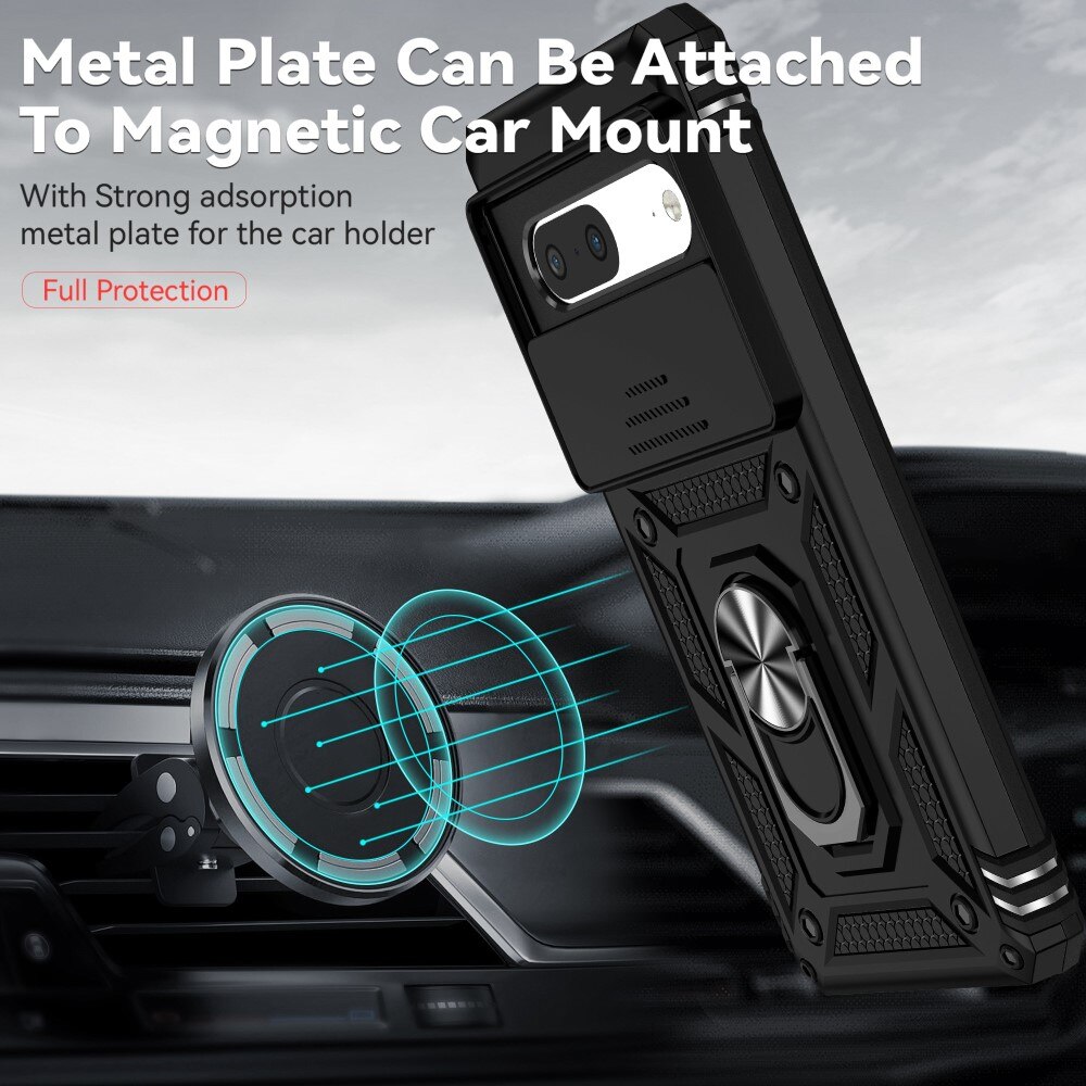 Coque Hybride Ring avec Protège Caméra Google Pixel 7, Noir