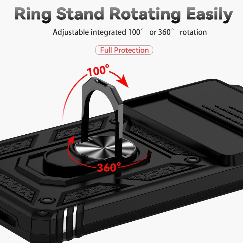 Coque Hybride Ring avec Protège Caméra Google Pixel 7, Noir