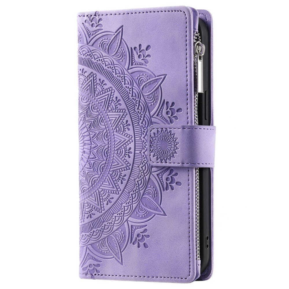 Étui portefeuille Mandala Samsung Galaxy S23 Ultra, violet