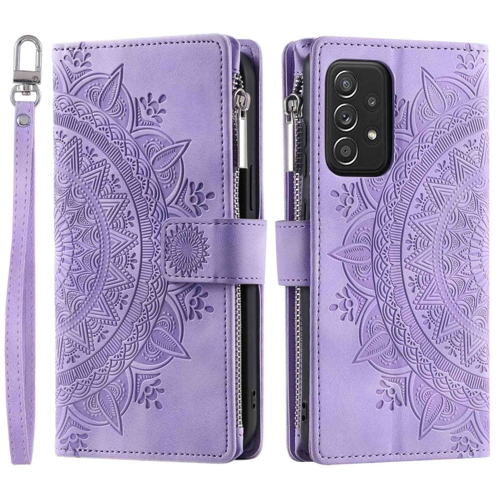 Étui portefeuille Mandala Samsung Galaxy A52/A52s, violet