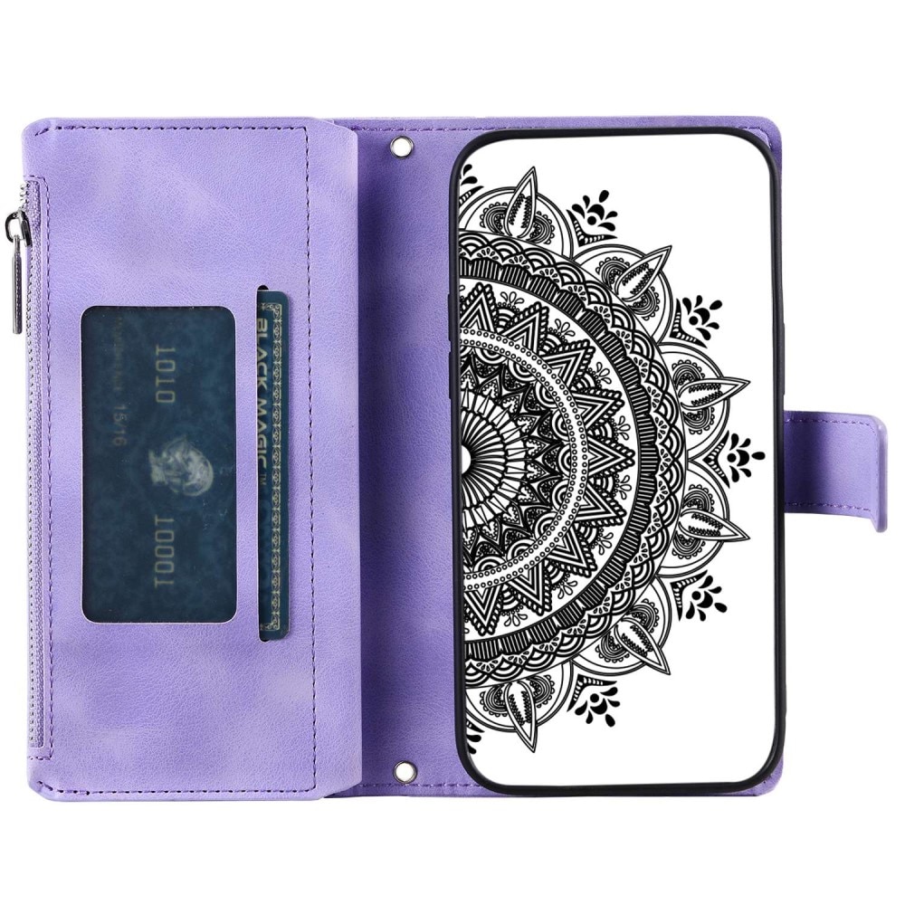 Étui portefeuille Mandala Samsung Galaxy A52/A52s, violet