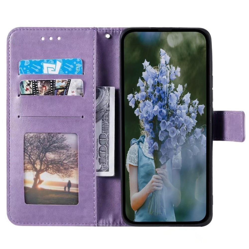 Étui en cuir Mandala Samsung Galaxy S23, violet